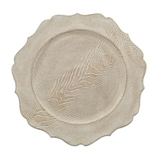 Elevate Your Event Decor with Wood Grain Acrylic Charger Plates