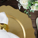 6 Pack | 13inch Metallic Gold Acrylic Charger Plates Scalloped Rim, Gold Plastic Charger Plates