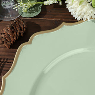 Add Glamour and Elegance to Your Table with Gold Scalloped Rim Charger Plates