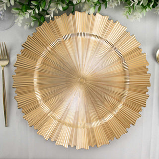 Add Elegance to Your Table with Metallic Gold Charger Plates