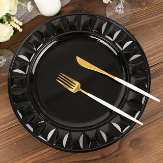 Durable and Stylish Black Plastic Service Plates
