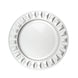 6 Pack | 13inch Silver Round Bejeweled Rim Plastic Dinner Charger Plates#whtbkgd