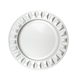 6 Pack | 13inch Silver Round Bejeweled Rim Plastic Dinner Charger Plates#whtbkgd
