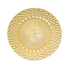 6 Pack | 13inch Gold Peacock Pattern Plastic Charger Plates, Round Disposable Serving Trays#whtbkgd