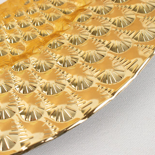Enhance Your Event with Gold Peacock Pattern Plastic Charger Plates