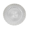 6 Pack | 13inch Silver Peacock Pattern Plastic Charger Plates, Disposable Serving Trays#whtbkgd