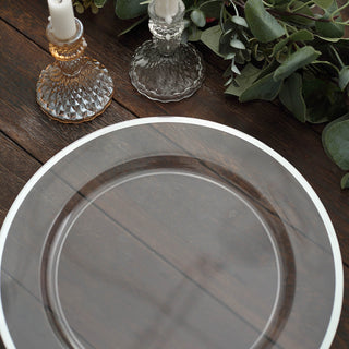 Create a Memorable Dining Experience with Silver Rim Plastic Charger Plates