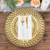 6 Pack | 13inch Shiny Gold Diamond Pattern Plastic Charger Plates