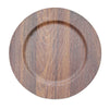 6 Pack | 13inch Dark Brown Rustic Faux Wood Plastic Charger Plates#whtbkgd