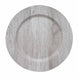6 Pack | 13inch Gray Rustic Faux Wood Plastic Charger Plates#whtbkgd