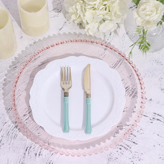 Elevate Your Table Setting with Transparent Blush Acrylic Charger Plates