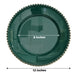 6 Pack | 12inch Hunter Emerald Green Acrylic Plastic Beaded Rim Charger Plates