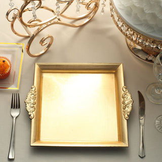 Add a Touch of Gold to Your Event Decor with Metallic Gold Square Serving Trays