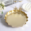 12inch Gold Metal Crown Cap Hairpin Pedestal Wedding Cake Serving Tray, Round Dessert Display Stand