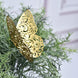 12 Pack | 3D Gold Butterfly Wall Decals, DIY Mural Stickers, Metallic Butterfly Cake Decorations