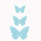 12 Pack | 3D Turquoise Butterfly Wall Decals DIY Removable Mural Stickers Cake Decorations