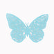 12 Pack | 3D Turquoise Butterfly Wall Decals DIY Removable Mural Stickers Cake Decorations#whtbkgd