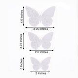 12 Pack | 3D White Butterfly Wall Decals DIY Removable Mural Stickers Cake Decorations