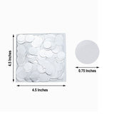 18G Bag | Silver Round Foil Metallic Table Confetti Dots, Balloon Confetti Decor