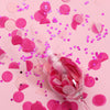 18G Bag | Pink Theme Tissue Paper & Foil Table Confetti Mix, Balloon Confetti Decor – Fuchsia