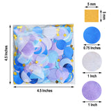 18G Bag | Purple Theme Tissue Paper & Foil Table Confetti Mix, Balloon Confetti Decor – Blue