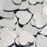 300 Pcs Silver Metallic Foil Heart Table Confetti Party Sprinkles#whtbkgd