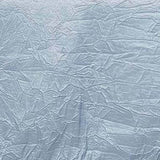 90x90 inches Accordion Crinkle Taffeta Table Overlay - Dusty Blue#whtbkgd