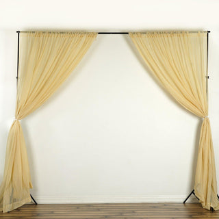 Versatile and Stylish Champagne Sheer Curtain Panels