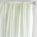 Ivory Fire Retardant Sheer Organza Premium Curtain Panel Backdrops With Rod Pockets - 10ftx10ft