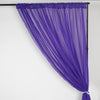Purple Fire Retardant Sheer Organza Premium Curtain Panel Backdrops With Rod Pockets - 10ftx10ft