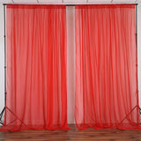 Enhance Your Event Decor with 2 Pack Red Inherently Flame Resistant Sheer Curtain Panels