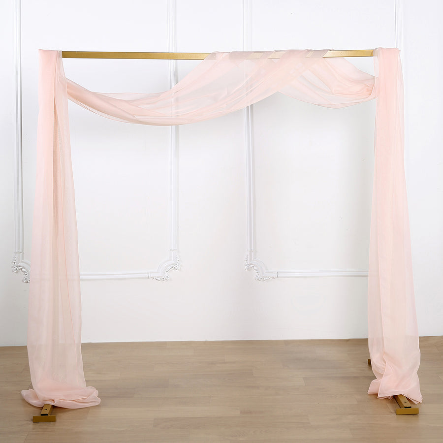 18ft Blush/Rose Gold Wedding Arch Drapery Fabric Window Scarf Valance Sheer Organza Linen