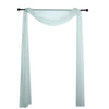 18ft | Ice Blue Wedding Arch Drapery Fabric Window Scarf Valance, Sheer Organza Linen