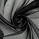18ft | Black Wedding Arch Drapery Fabric Window Scarf Valance, Sheer Organza Linen#whtbkgd