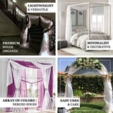 18ft | Natural Wedding Arch Drapery Fabric Window Scarf Valance, Sheer Organza Linen