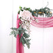 18ft | Fuchsia Wedding Arch Drapery Fabric Window Scarf Valance, Sheer Organza Linen