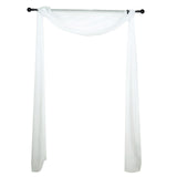18ft | Ivory Wedding Arch Drapery Fabric Window Scarf Valance, Sheer Organza Linen