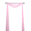 18ft | Pink Wedding Arch Drapery Fabric Window Scarf Valance, Sheer Organza Linen