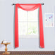 18ft | Red Wedding Arch Drapery Fabric Window Scarf Valance, Sheer Organza Linen