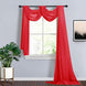 18ft | Red Wedding Arch Drapery Fabric Window Scarf Valance, Sheer Organza Linen