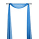 18ft | Royal Blue Wedding Arch Drapery Fabric Window Scarf Valance, Sheer Organza Linen
