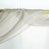 18ft | Silver Wedding Arch Drapery Fabric Window Scarf Valance, Sheer Organza Linen