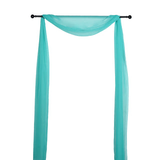 Turquoise Sheer Organza Fabric