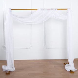 Durable and Delicate: 18ft White Sheer Organza Fabric