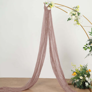 20ft Dusty Rose Gauze Cheesecloth Fabric Wedding Arch Drapery