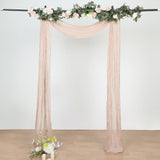 20ft Nude Beige Gauze Cheesecloth Fabric Wedding Arch Drapery, Window Scarf Valance, Boho Decor