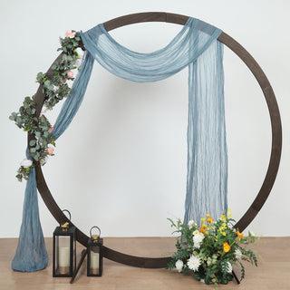 Elevate Your Wedding Decor with Dusty Blue Gauze Cheesecloth Wedding Arch Drapery