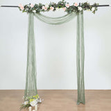 20ft Dusty Sage Gauze Cheesecloth Fabric Wedding Arch Drapery, Window Scarf Valance, Boho Decor