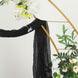 20ft Black Gauze Cheesecloth Fabric Wedding Arch Drapery, Window Scarf Valance, Boho Decor