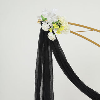 Create a Boho-Chic Atmosphere with Black Gauze Cheesecloth Fabric